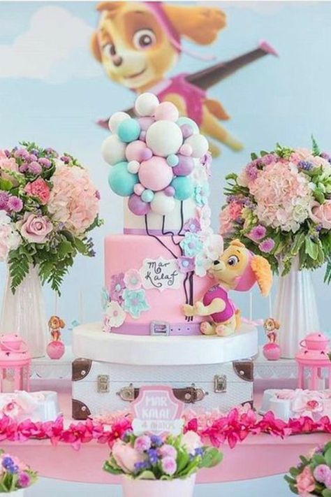 Paw Patrol Skye Birthday, Cake Designs For Girl, Paw Patrol Birthday Cake, Wild Birthday Party, 1st Birthday Party For Girls, Farm Animals Birthday Party, Disney Frozen Birthday, Paw Patrol Cake, Farm Animal Birthday