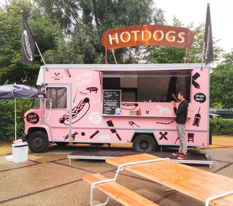 Foodtrucks Ideas, Food Van, Food Truck Festival, Hot Dog Cart, Food Truck Business, Coffee Truck, Dog Business, Ice Cream Van, Food Truck Design