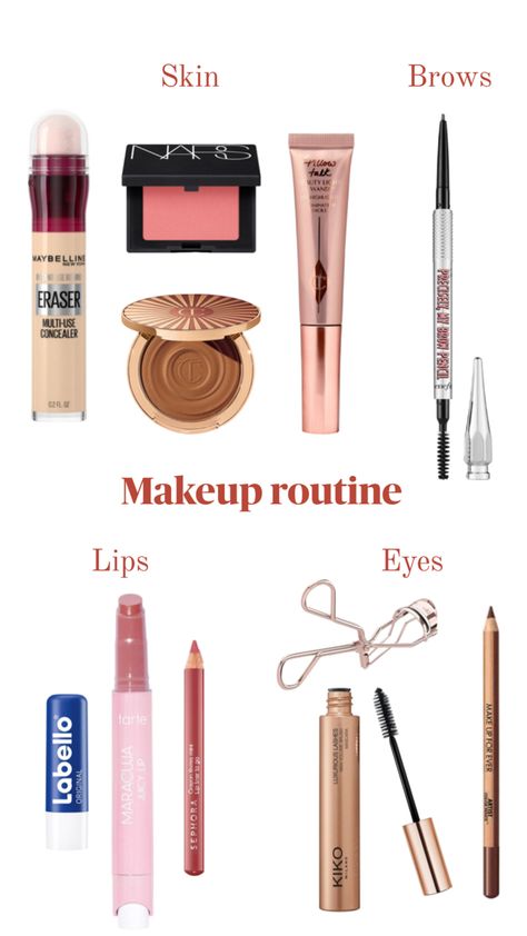 Makeup essentials for an everyday makeup routine Makeup Looks Everyday, Everyday Makeup Routine, Concealer Makeup, Lip Shapes, Makeup Needs, Juicy Lips, Eye Concealer, Make Up For Ever, Fantasy Makeup