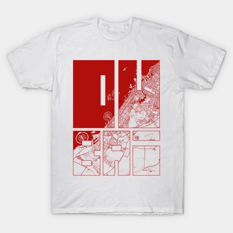 Dubai, UAE City Map Typography - Oriental - Dubai - T-Shirt | TeePublic Map Typography, Red Typography, Cafe Japan, Dubai City, Screenprinting, Map Design, Designer Shorts, Arab Emirates, Jersey Design