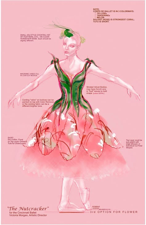 Textiles Alevel, Irene Sharaff, Nutcracker Ballet Costumes, Immersive Design, Nutcracker Costumes, Ballerina Outfit, Flower Costume, Disney Board, Flower Dance