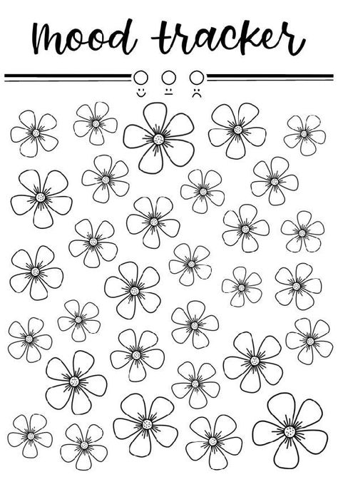 Mood Tracker Template, Bujo Templates, Bullet Journal Templates, Journaling Templates, Bullet Journal Ideas Templates, Bullet Journal Mood Tracker Ideas, Journal Templates, Journal Lists, Bullet Journal Printables