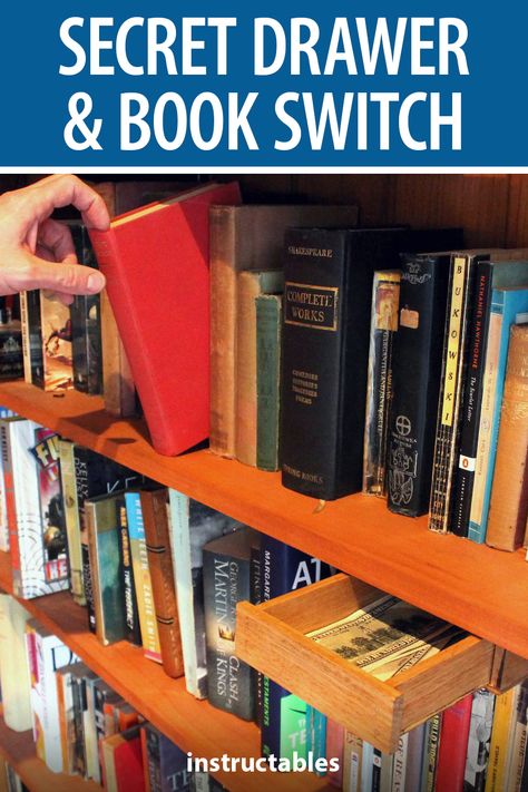 Secret Book Latch, Hidden Furniture Compartments, Hidden Bedroom Storage, Secret Hiding Spots Diy, Secret Compartments In House, Hidden Organization Ideas, Diy Hidden Compartments, Hidden Compartments Diy Secret Storage, Shoe Storage Hidden