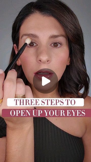 Resharing one of my most watched videos!! This is still my favorite technique for bright, opened, beautiful eyes!!   Products Used: Comme... | Instagram Open Eye Makeup Tutorial, Best Makeup For Small Eyes, Eye Shadowing Tutorial Videos, Makeup For Crows Feet Eyes, Easy Eye Makeup Tutorial For Beginners, Eye Makeup To Make Eyes Bigger, Eye Makeup To Open Up Eyes, How To Make Brown Eyes Pop Makeup, Hooded Eye Makeup Tutorial Videos