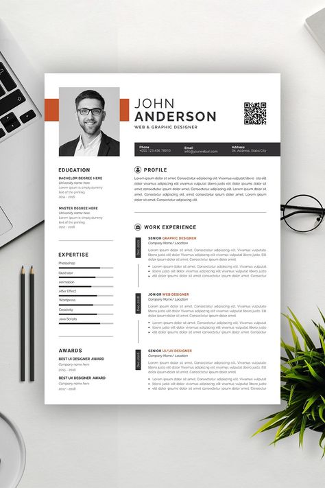 Resume Inspiration, Design Cv Template, Professional Resume Design, Change Images, Resume Ideas, Cover Letter Design, Minimal Resume, Modern Cv Template, Resume Design Professional