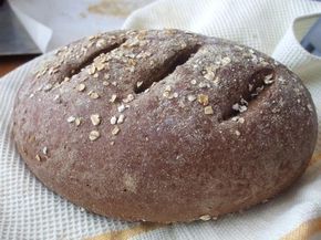 German Dark Rye Bread. I love this recipe. I add all the items to the bread maker, ordered from wet to dry according to machine instructions and use the dough setting. With final bake in the oven. German Dark Rye Bread Recipe, Dark Rye Bread Recipe, Dark Rye Bread, Paleo Flour, Tigernut Flour, Rye Bread Recipes, Homemade Flour, Buckwheat Recipes, German Bread