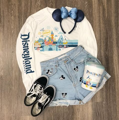 Disneyland Resort Spirit Jersey | POPSUGAR Moms Disney Park Outfit, Disneybound Outfits, Disney Trip Outfits, Disney Themed Outfits, Cute Disney Outfits, Disney World Outfits, Disneyland Outfits, Disney Bound Outfits, Disney Inspired Outfits