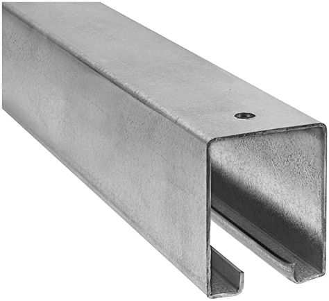 Amazon.com: National Hardware Stanley N105-726 5116 Plain Box Rail in Galvanized Steel, 8': Home Improvement Garage Door Rails, Cheap Barn Door Hardware, Cheap Barn Doors, Garage Door Track, Barn Door Installation, Steel Barns, Barn Door Track, Sliding Door Systems, Diy Barn Door