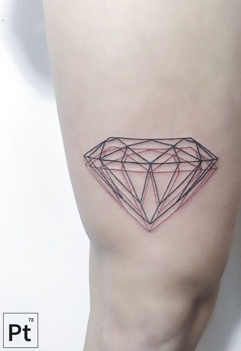 diamond double line tattoo Double Line Tattoo, Diamond Tattoo, Diamond Tattoos, Line Tattoo, Design Tattoo, Line Tattoos, Inspirational Tattoos, I Tattoo, Geometric Tattoo