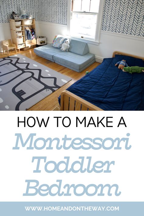 how to design a Montessori toddler bedroom Montisorri Bedroom Idea, Montisorri Bedroom, Colorful Montessori Bedroom, Toddler Safe Bedroom, Toddler Room Boy Ideas, Montessori Boy Bedroom, Montesorri Bedroom Toddler, Small Toddler Bedroom Boy, Montessori Bedroom Toddler