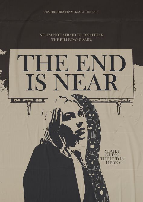 Phoebe Bridgers Poster I Know The End, I Know The End Wallpaper, Waiting Room Poster Phoebe Bridgers, What Was I Made For Poster, Boygenius Poster Aesthetic, I Know The End Poster, Boygenius Poster, Phoebe Bridgers Poster, I Know The End