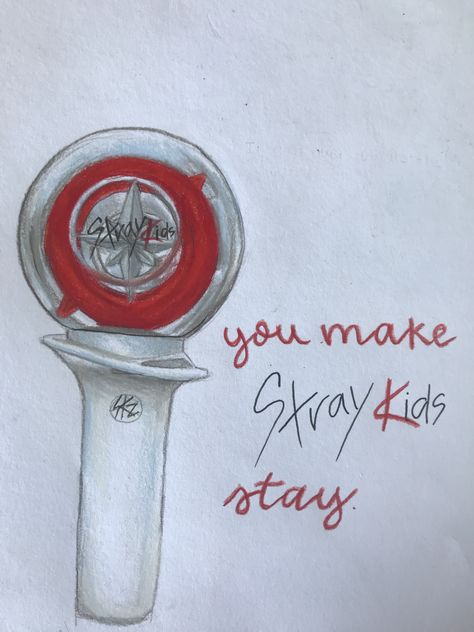 #straykids #lightstick #fanart #kpop Kpop Lightstick Fanart, Straykids Lightstick Drawing, Enhypen Lightstick Drawing, Stray Kids Lightstick Drawing, Straykids Drawing Ideas, Blackpink Lightstick Drawing, Kpop Things To Draw, Skz Lightstick Drawing, Kpop Painting Ideas Easy