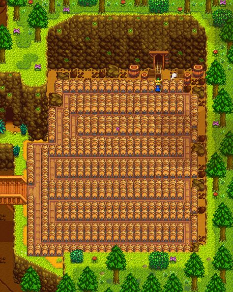 Plant Shed, Stardew Farms, Stardew Valley Layout, Stardew Valley Tips, Stardew Valley Farms, Stardew Valley Fanart, Farm Layout, Farm Design, Stardew Valley