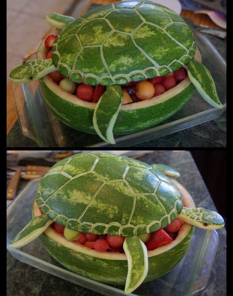 24 Best Watermelon Ideas For Easy Watermelon Carving And More Watermelon Ideas, Watermelon Turtle, Watermelon Shark, Watermelon Basket, Fruit Creations, Fruit Platter Designs, Watermelon Art, Decorações Com Comidas, Watermelon Carving