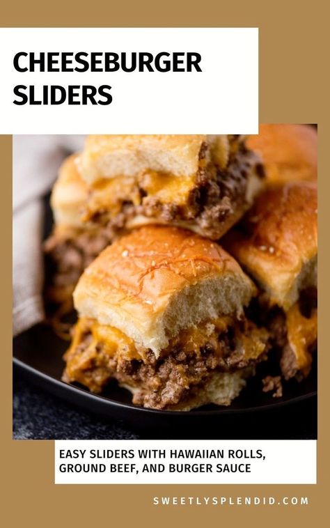 Discover the best cheeseburger slider recipe for dinner! Baked on Hawaiian rolls in the oven, they're easy, kid-friendly, and tasty with mayo and sauce. The Best Cheeseburger, Slider Recipe, King Hawaiian Rolls, Hawaiian Roll Sliders, Hawaiian Roll, Cheeseburger Sliders, Recipe For Dinner, Hawaiian Sweet Rolls, Kings Hawaiian