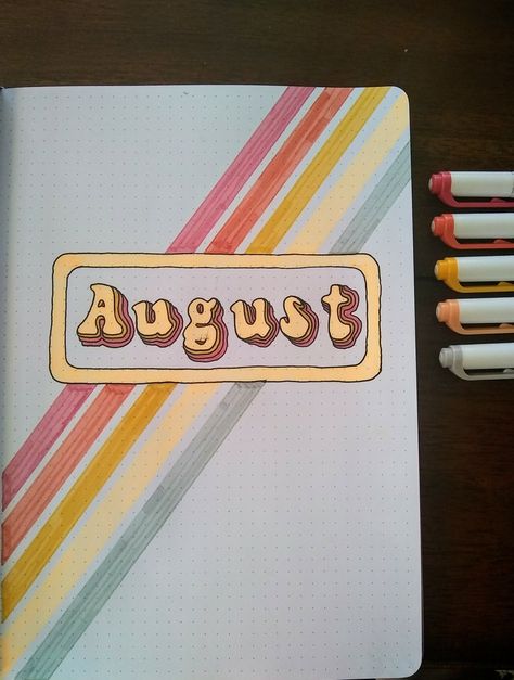 August Bullet Journal, Bullet Journal August, Bullet Journal Work, Bullet Journal Month, Penanda Buku, Bullet Journal Ideas Templates, Creating A Bullet Journal, Bullet Journal Cover Ideas, Bullet Journal Mood Tracker Ideas