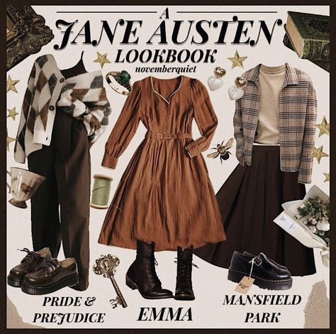 Pride And Prejudice Fashion Outfits, Jane Austen Outfit Style, Jane Austen Outfits Modern, Vintage Witch Aesthetic Outfit, Jane Austen Bedroom Aesthetic, Pride And Prejudice Outfit Ideas, Jane Austen Inspired Outfits, Jane Austen Aesthetic Fashion, Pride And Prejudice Aesthetic Outfits