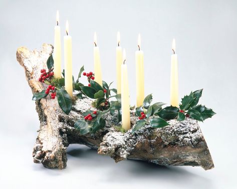 The Yule log is an ancient tradition you can make for your own holiday celebrations. Put one together and include it as part of your Yule ritual. Winter Solstice Party, Yule Crafts, Yule Celebration, Solstice Party, Pagan Yule, Solstice Celebration, Pagan Crafts, Holiday Greenery, Yule Log