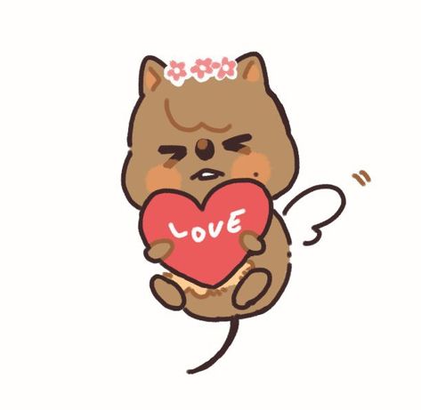 Skzoo Han Quokka Fanart, Han Quokka Drawing, Han Quokka Fanart, Quokka Illustration, Skzoo Art, Kpop Drawings, Cute Little Drawings, Han Jisung, Kpop Fanart