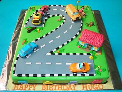 Yummy Baking: Car Theme Fondant Birthday Cake Truck Birthday Cakes, Transportation Birthday Party, Fondant Cakes Birthday, Cars Birthday Cake, Transportation Birthday, 2 Birthday Cake, Easy Birthday, Car Cake, Cars Birthday Parties