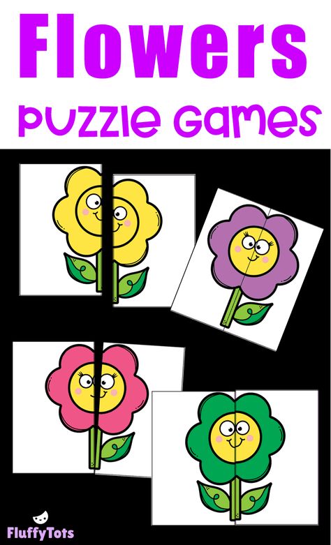 Flowers Puzzle Matching Games : Grab this FREE fun Flowers Puzzle Matching Games! Perfect for your toddlers, preschoolers, pre-K and Kindergarten.  Easy peasy prep activity you will love it instantly! Perfect for Independent Use.  #ToddlerActivities #PreschoolActivities #KidsLearning #Preschool #PreschoolThemes Flower Math Activities For Toddlers, Flower Matching Game, Math Flower Activities Preschool, Flower Theme For Preschool, Spring Cognitive Activities For Toddlers, Spring Math Activities For Toddlers, Flowers Lesson Plans Toddlers, Prek Flower Activities, Flower Games For Kids