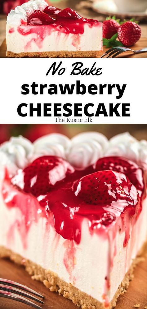 Strawberry Cheesecake Recipe Easy, Easy No Bake Strawberry Cheesecake, Cream Cheese Condensed Milk, Strawberry Cheesecake No Bake, Cheesecake Recipes Easy Homemade, No Bake Strawberry Cheesecake, Cheesecake Recipes Philadelphia, Easy Strawberry Cheesecake, Strawberry Cheesecake Recipe