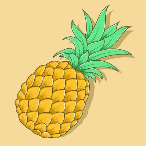 Pineapple Pictures, Cartoon Pineapple, Pineapple Illustration, Pineapple Vector, Pine Apple, Fruit Nails, Apple Vector, Simple Flyer Design, Best Artwork