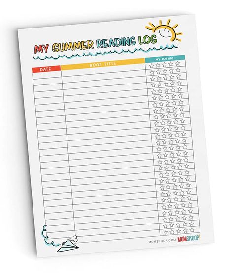 Summer Reading Log Printable Free, Kids Summer Reading Chart, Kids Summer Journal, Kids Summer Reading Challenge, Children Worksheets, Summer Reading Chart, Summer Reading Log, Reading Log Printable, Summer Reading Challenge