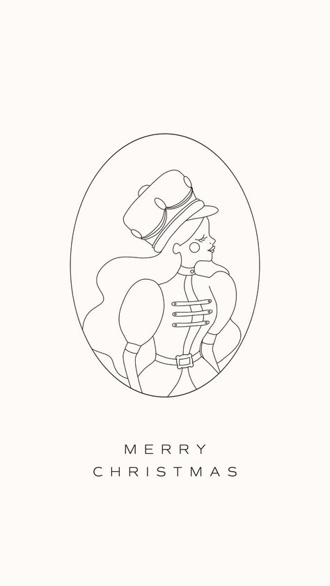 Nutcracker Illustration Christmas, Cute Christmas Illustration Art, Christmas Tattoo Holiday, Xmas Design Graphic, Christmas Drawings Aesthetic, Xmas Illustration Design, Nutcracker Tattoo, The Nutcracker Art, Christmas Design Graphic Illustration