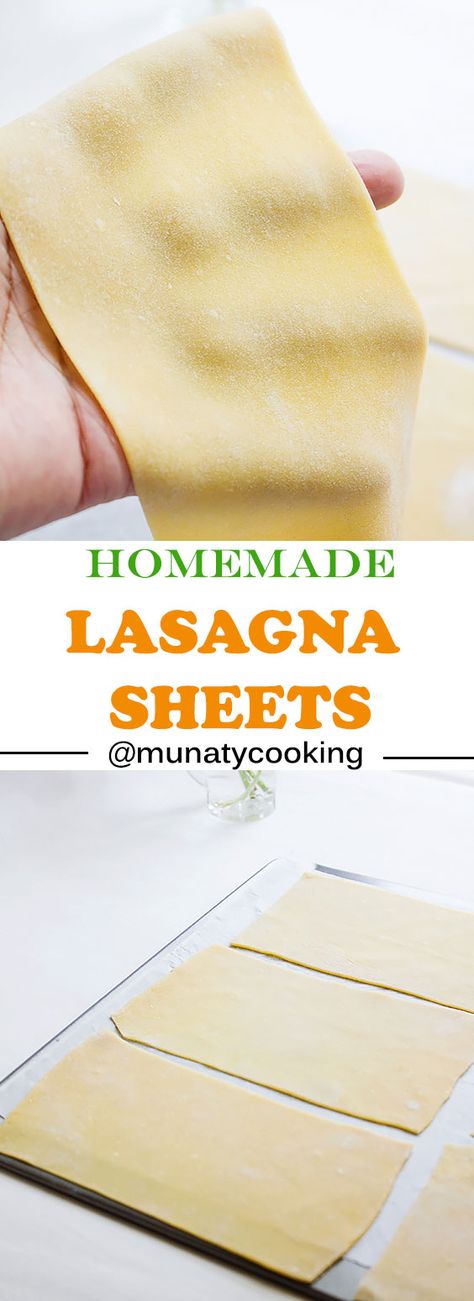 How To Make Lasagna Noodles, Homemade Pasta Lasagna, Diy Lasagna Noodles, Homemade Lasagna Noodles Without Machine, Lasagna With Homemade Pasta, Lasagna Dough Recipe, Fresh Lasagna Sheets, Lasagna Noodles Homemade, Lasagna Sheets Recipe