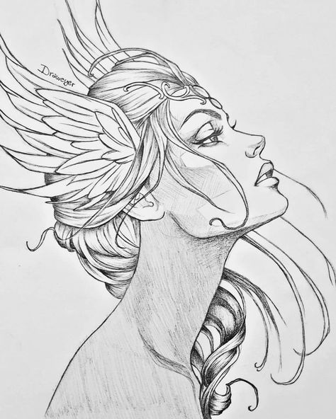 #CoolTattoos #TattooArt #InkMaster #TattooDesigns #InkedUp #TattooLovers #InkInspiration #TattooIdeas #CreativeInk #TattooStyle Female Goddess Drawing, Freya Drawing Norse Mythology, Warrior Queen Drawing, Freya Goddess Drawing, Freja Tattoo, Greek Goddess Art Drawing, Freya Goddess Tattoo Design, Freya Drawing, Divine Feminine Drawing