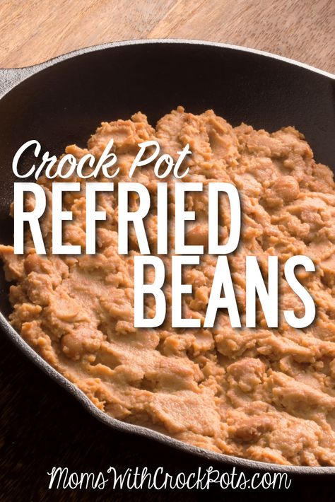 Refried beans are a must have at my house when it is taco night.  I would much rather make them mys ... Refried Beans In Crockpot, Refried Beans Recipe Slow Cooker, Crock Pot Refried Beans Easy, Refried Beans Crockpot, Slow Cooker Refried Black Beans, Crock Pot Refried Beans, Pressure Cooker Refried Beans, Crockpot Refried Beans, Beans Crockpot