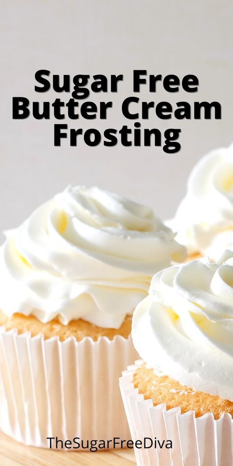 Stevia Buttercream Frosting, Low Carb Buttercream Frosting, Stevia Frosting Recipes, Low Calorie Buttercream Frosting, Cakes For Diabetics Sugar Free, Cake Recipes For Diabetics, Splenda Frosting Recipe, Sugar Free Frosting Easy, Low Carb Cupcake Recipes