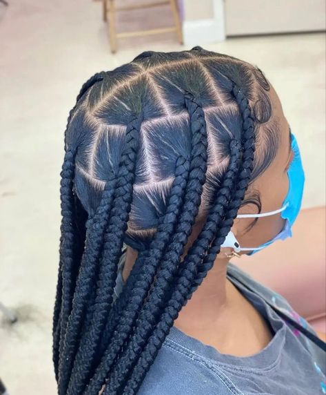 Large Knotless Braids, Large Knotless, Quick Braids, Braiding Styles, Big Braids, Big Box Braids Hairstyles, Goddess Braids Hairstyles, Single Braids, Box Braids Hairstyles For Black Women