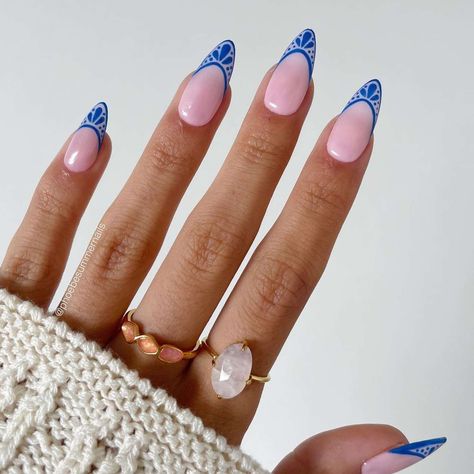 Nail Designs Oval, Blue Nail Design, Sheer Nail Polish, Sheer Nails, Opi Nail Colors, Summer Nail Designs, Pink Manicure, Pink Polish, Blue Nail Designs