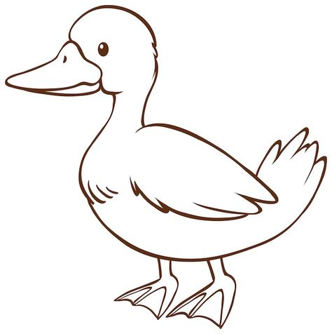 Duck Drawing Images - Free Download on Freepik A Duck Drawing, Duck Simple Drawing, How To Draw A Duck, Ducks Drawing, Duck Draw, Duck Drawing Easy, Duck Drawings, Duck Outline, Doodle Simple