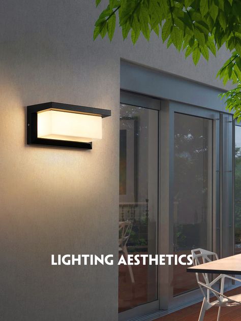 Lights Balcony, Porch Lights, Modern Industrial Decor, White Lighting, Modern Wall Lamp, Popular Decor, Led Outdoor Wall Lights, Organic Decor, Architectural Styles