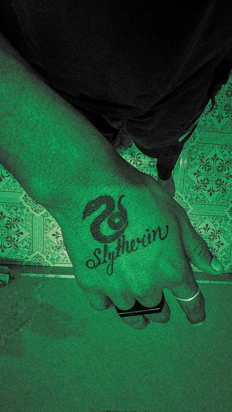 Aesthetic slytherin tattoo Slytherin Tattoo, Aesthetic Slytherin, Slytherin Aesthetic, Time Tattoos, Tattoos, Quick Saves