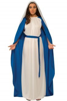 Nativity Virgin Mary Adult Costume Queen Esther Costume, Christmas Plays For Kids, Virgin Mary Costume, Christmas Character Costumes, Biblical Clothing, Mary Costume, Saint Costume, Biblical Costumes, Nativity Costumes