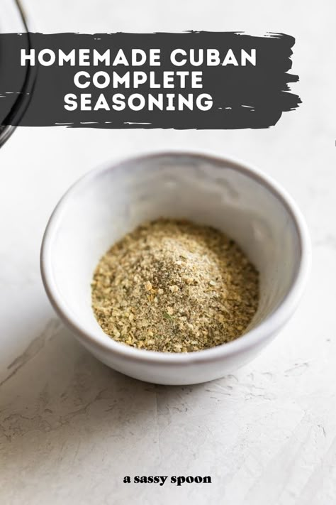 Cuban Seasoning Recipe, Complete Seasoning Recipe, Cuban Seasoning, Ropa Vieja Recipe, Complete Seasoning, Sazon Seasoning, Oregano Salt, Cuban Dishes, Pepper Seasoning