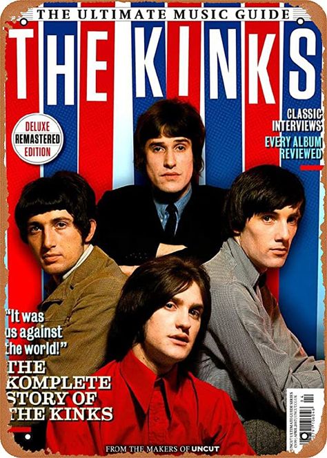 Amazon.com : Oulili Retro Metal Sign - The Kinks Poster - 8 x 12 Inches Tin Sign for Home Bar Pub Garage Decor Gifts : Home & Kitchen Waterloo Sunset, Ray Davies, Greeting Card Birthday, The Stooges, The Kinks, Retro Metal Signs, Red Envelope, Band Posters, Lead Singer