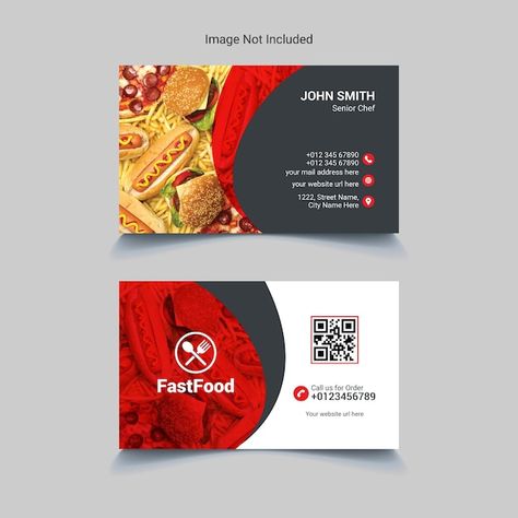 Fast Food Business Card Design, Business Card Design For Restaurant, Fast Food Business Card, Restaurant Business Card Design, Business Card Restaurant, Irani Chai, Class Poster Design, Hair Poster Design, Calling Card Design