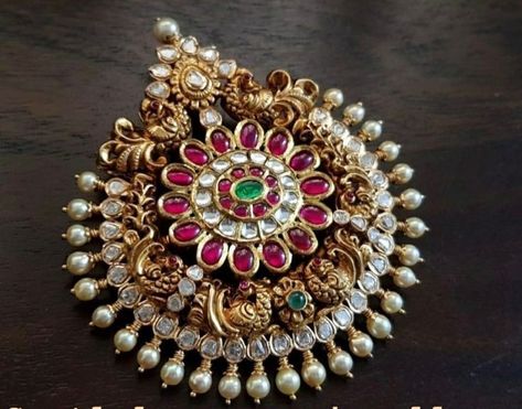 Nagaram Designs, Nagaram Pendant, Gold Lockets, Antique Necklaces Design, Gold Earrings Models, Bridal Jewellery Design, Antique Jewellery Designs, Beautiful Gold Necklaces, Gold Hair Accessories