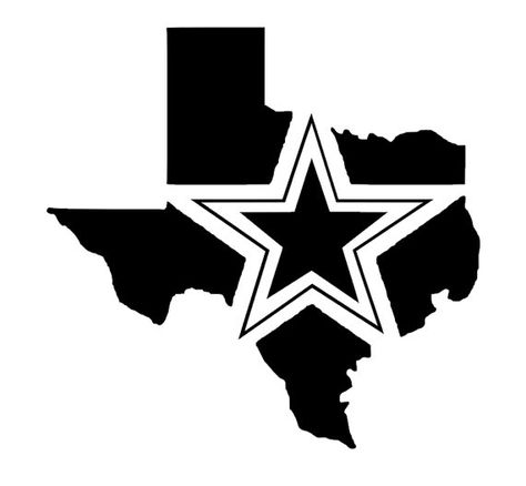 Dallas Cowboys Tattoo, Dallas Cowboys Star, Cowboy Tattoos, Dallas Cowboys Wallpaper, Custom Stencils, Silhouette Crafts, Car Decals Vinyl, Cameo Projects, Silhouette Cameo Projects