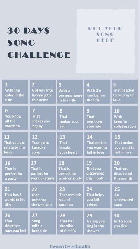 30 Days Idol Challenge, 30 Day Song Challenge, Song Challenge, 30 Day Challenge, Favorite Words, Person Name, Karaoke, Knowing You, 30 Day