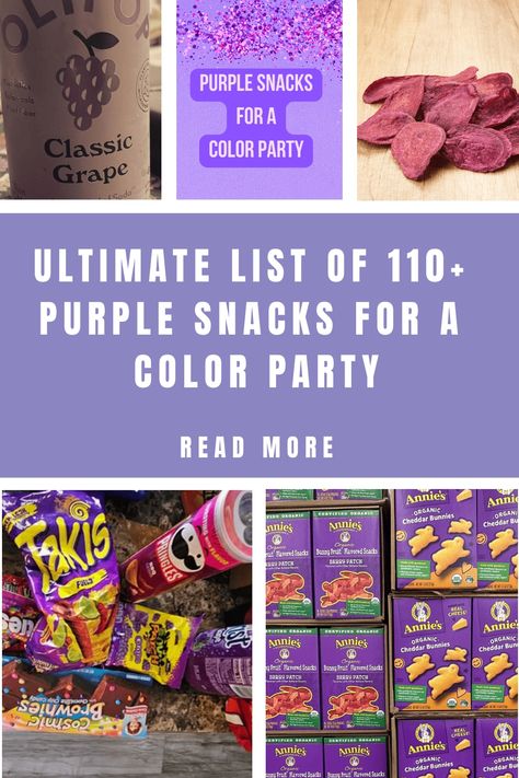 Elevate Your Celebrations with a Purple Palette! Dive into our regal world of purple snacks perfect for every event, from lavish royal-themed parties to meaningful Alzheimer’s awareness gatherings. Explore vibrant, tasty treats that promise to enchant your guests and elevate your tablescape with luxurious, vibrant hues. Click for a curated list of snacks & inspiring ideas to turn your occasions into a visual and gastronomic feast! #PurpleParty #SnackIdeas #ThemedParty #CelebrateIn Purple Theme Food Ideas, Purple Party Snack Ideas, Purple Party Food And Drinks, Purple Color Party Basket Ideas, Color Party Purple Food, Purple Food Party, Color Themed Snack Baskets, Purple Color Theme Party Snacks, Purple Color Food Ideas