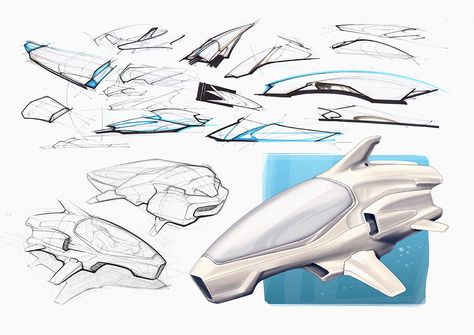 One Man Submarine Sketches2 via PinCG.com Evolution Of Batman, Batman Vehicles, Submarine Drawing, Submarine Craft, Space Ships Concept, Space Ship Concept Art, Drone Design, Industrial Design Sketch, Perspective Art