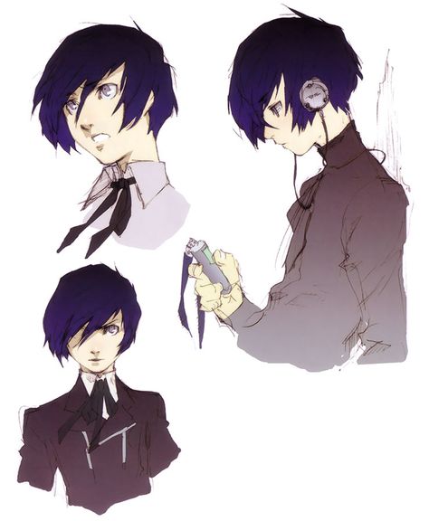 Main Character Portraits - Characters & Art - Shin Megami Tensei: Persona 3 Persona 3 Art, Makoto Yuki, Persona 3 Portable, Persona Q, Shin Megami Tensei Persona, Transfer Student, Persona 3, Megami Tensei, Shin Megami Tensei