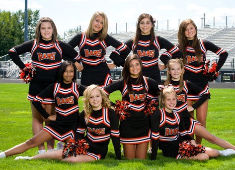 Image result for cheerleading uniforms for middle school Middle School Cheerleader, Cheerleading Team Pictures, Team Picture Poses, Cheerleading Picture Poses, Dance Team Uniforms, Cheer Photo, School Cheerleader, Cheer Team Pictures, Youth Cheer