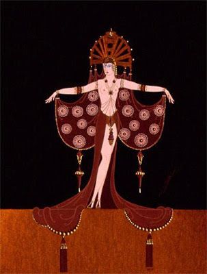 Erte vintage costume design Erte Illustration, Erte Art Deco, Erte Art, Art Deco Artists, Art Nouveau Illustration, Art Deco Illustration, Deco Poster, Art Deco Posters, Illustration Fashion